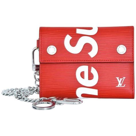 portamonete lv x suprrma|Louis Vuitton Louis Vuitton X Supreme Chain Wallet In Red Epi .